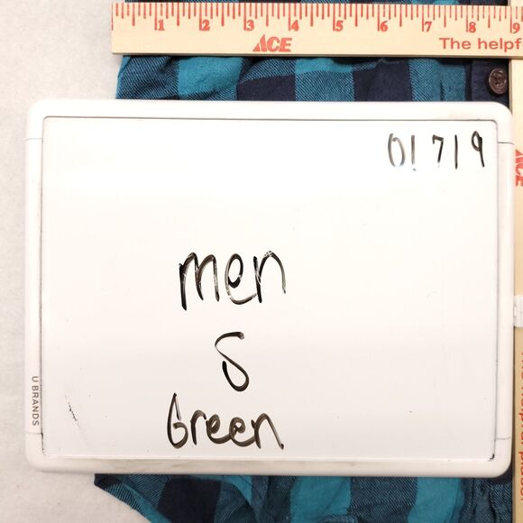 Urban Pipeline Gingham Flannel Button Up Shirt Mens Size Small S Green Black - Picture 7 of 10